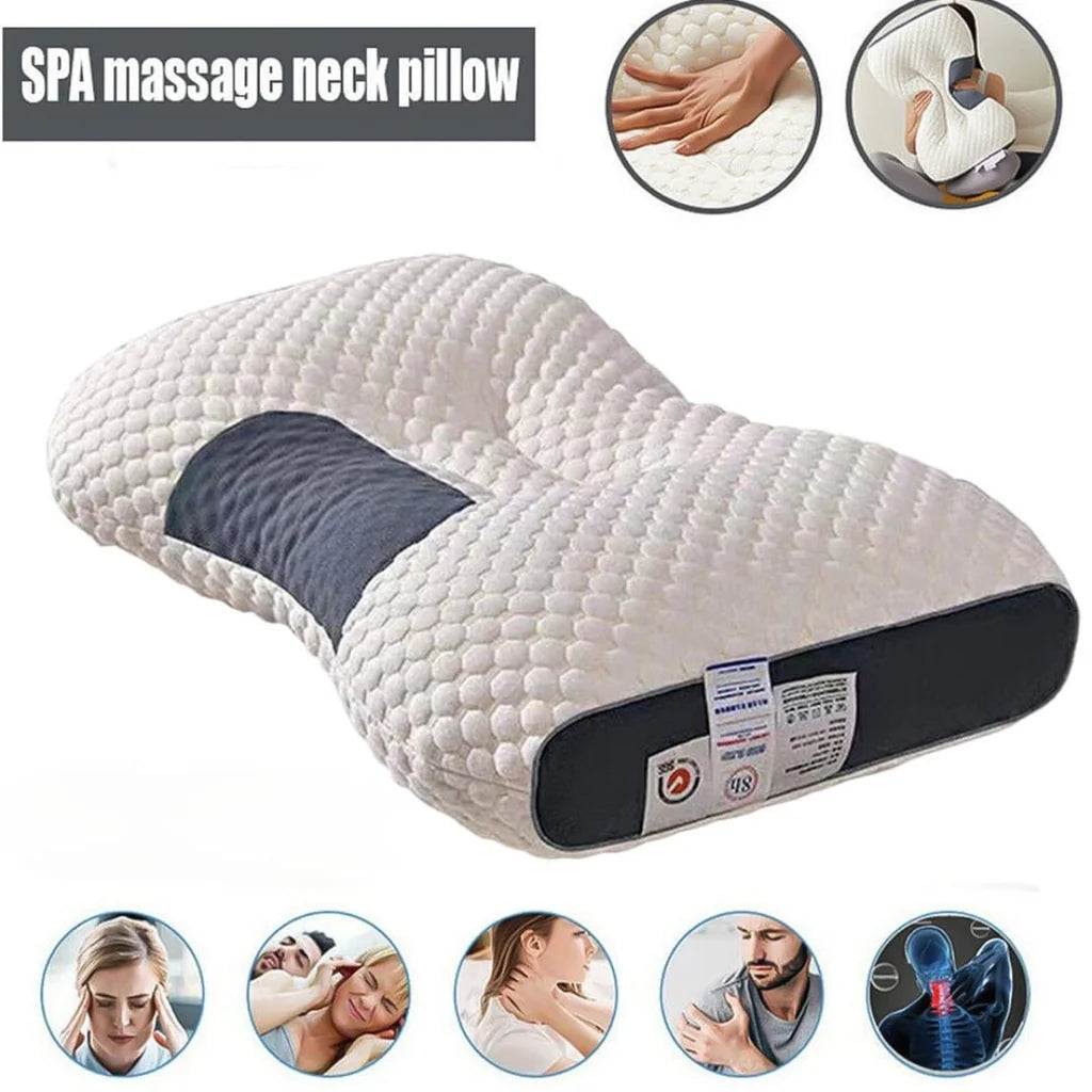 ALMOHADA ORTOPEDICA DE MALVAVISCO SHERPA ALIVIO A DOLORES CERVICALES Y DE ESPALDA