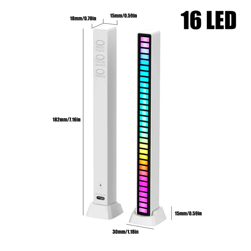 Barra De Luz LED RGB Rítmica Recargable