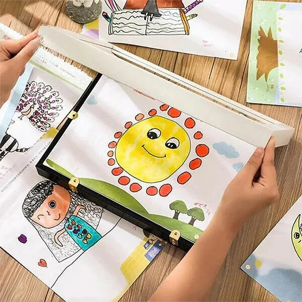 HomeArt™: Marco de fotos para los dibujos de tu pequeño (Color: Negro)