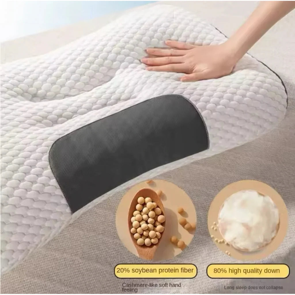 ALMOHADA ORTOPEDICA DE MALVAVISCO SHERPA ALIVIO A DOLORES CERVICALES Y DE ESPALDA