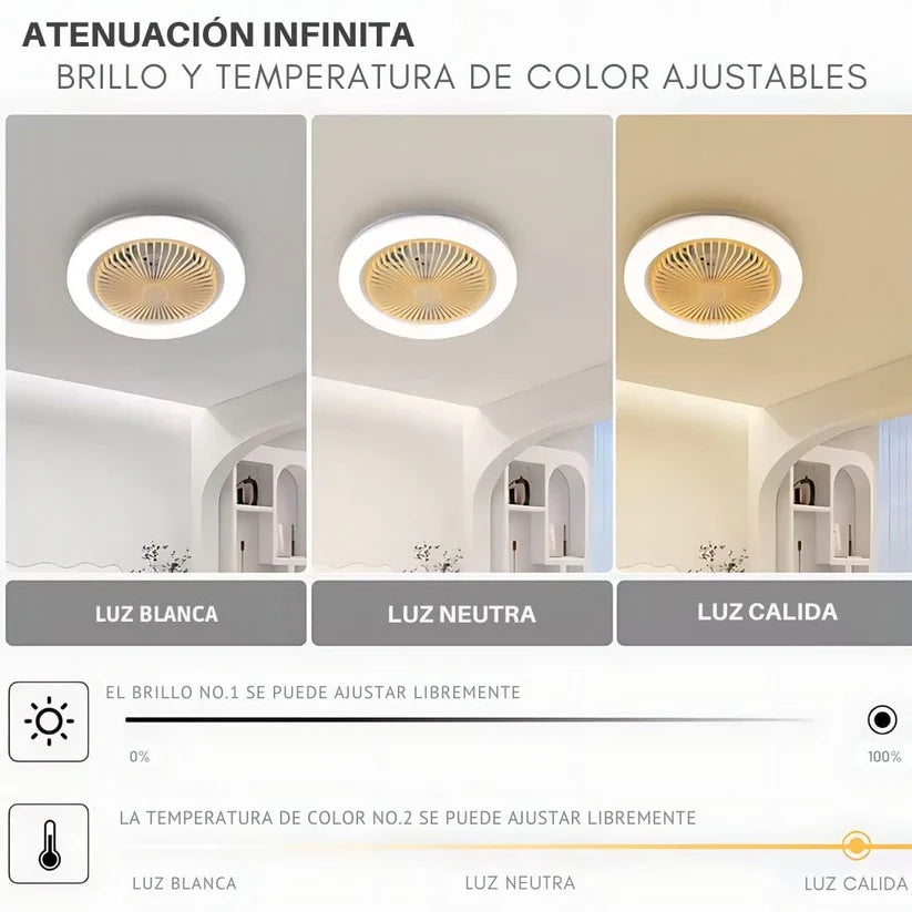 Ventilador De Techo Lampara Humificador