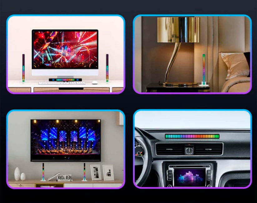 Barra De Luz LED RGB Rítmica Recargable