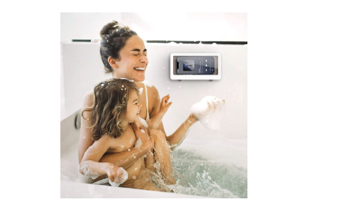SOPORTE PROTECTOR DE CELULAR PARA DUCHA, BAÑO O COCINA