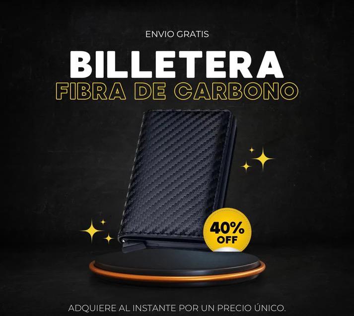 BILLETERA INTELIGENTE FIBRA DE CARBONO