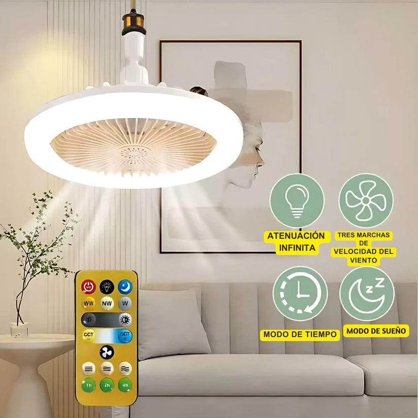Ventilador De Techo Lampara Humificador