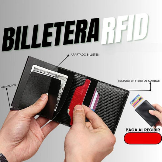 BILLETERA INTELIGENTE FIBRA DE CARBONO