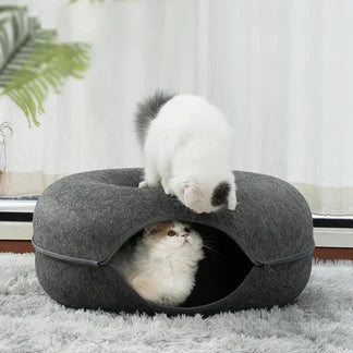 CatHome™: Cama dona para gatos | Descanso y diversión en un solo lugar